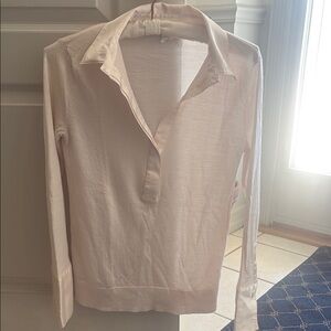 Elegant Cream Long Sleeve Blouse